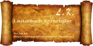 Lautenbach Krisztofer névjegykártya