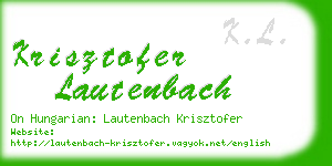 krisztofer lautenbach business card